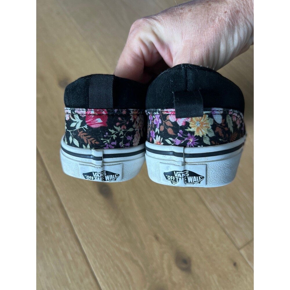 Vans Black Floral Slip-On Sneakers - Picture 5 of 8